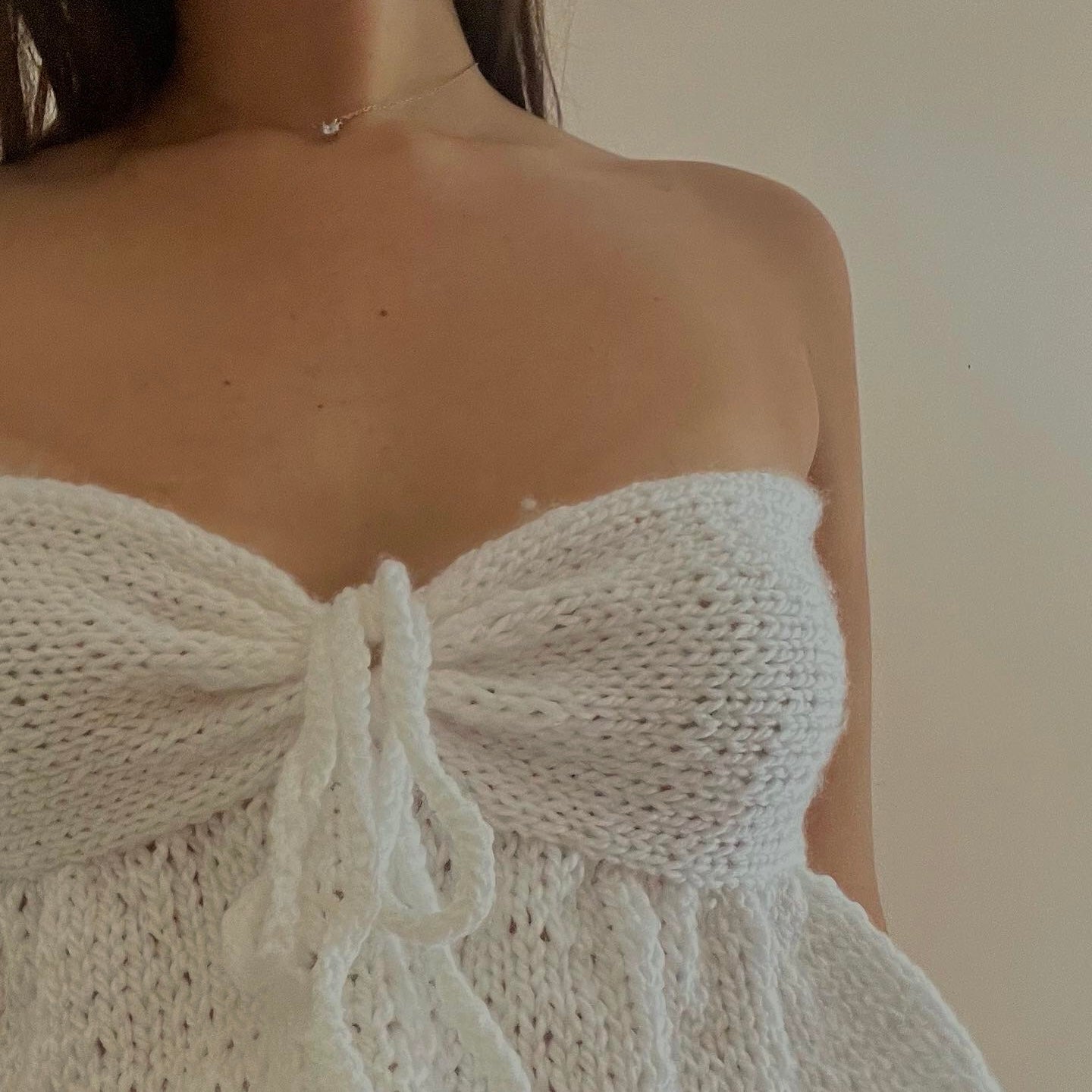 white tie bralette top