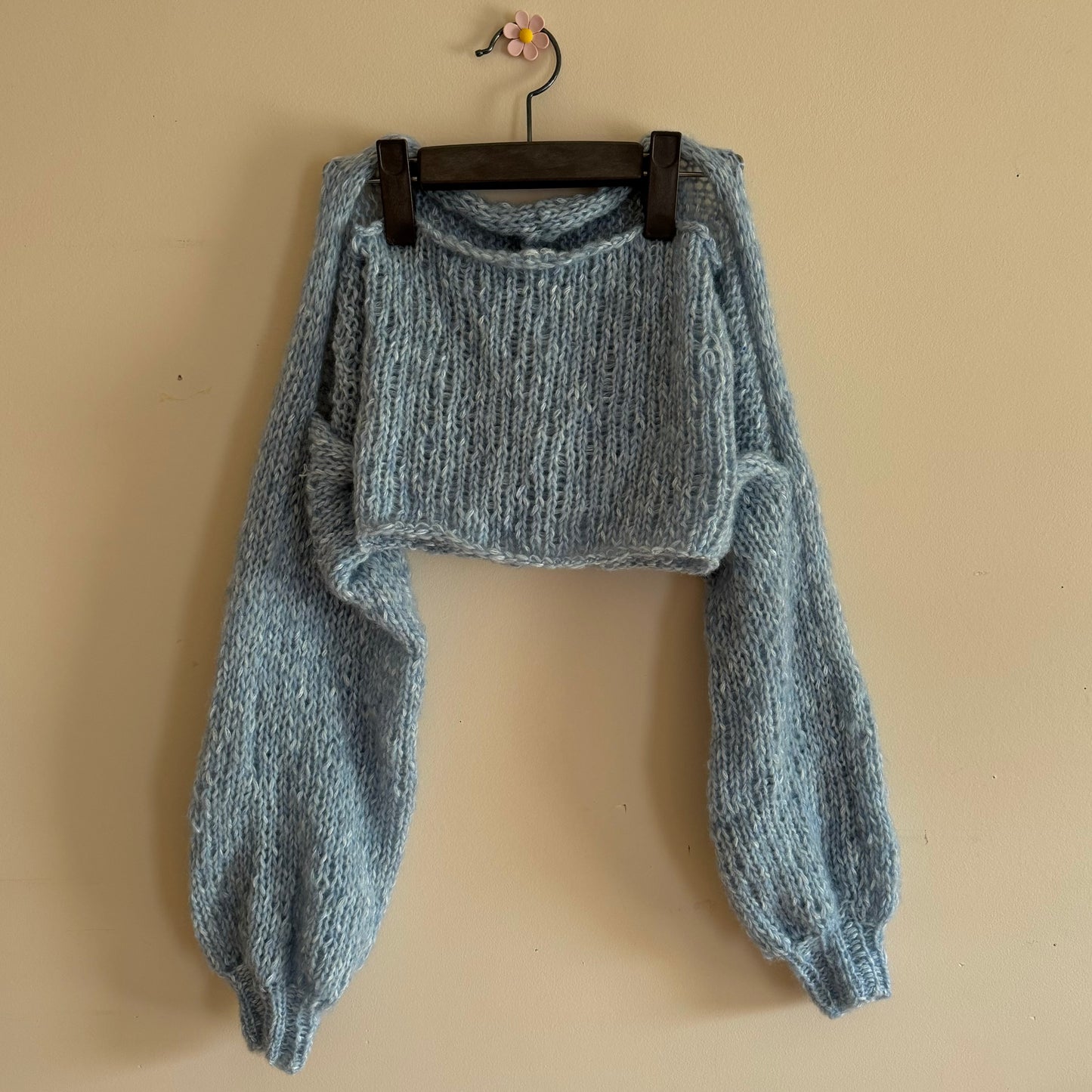 marbled blue shrug top set