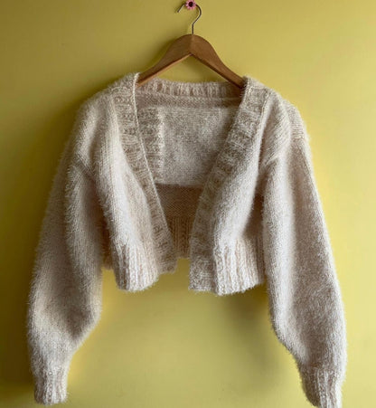 pearl white tank cardigan set